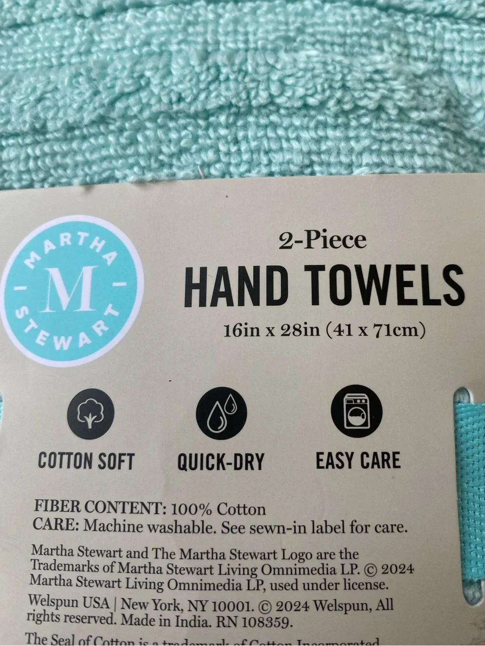 Martha Stewart hand towels